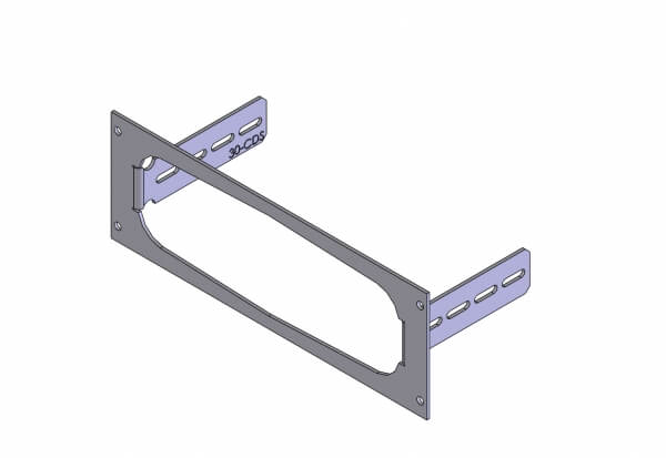 1-Piece Equipment Mounting Bracket, 3″ Mounting Space, Fits Motorola CDM 750, 120, 1550 Self-Contained, Flush-Mounting