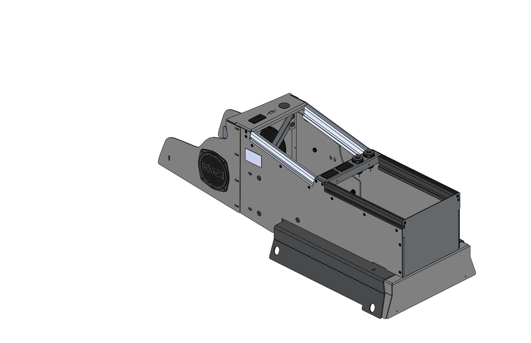 Vehicle-Specific 22″ Angled Console for 2025-2026 Chevrolet Tahoe Police Pursuit Vehicle