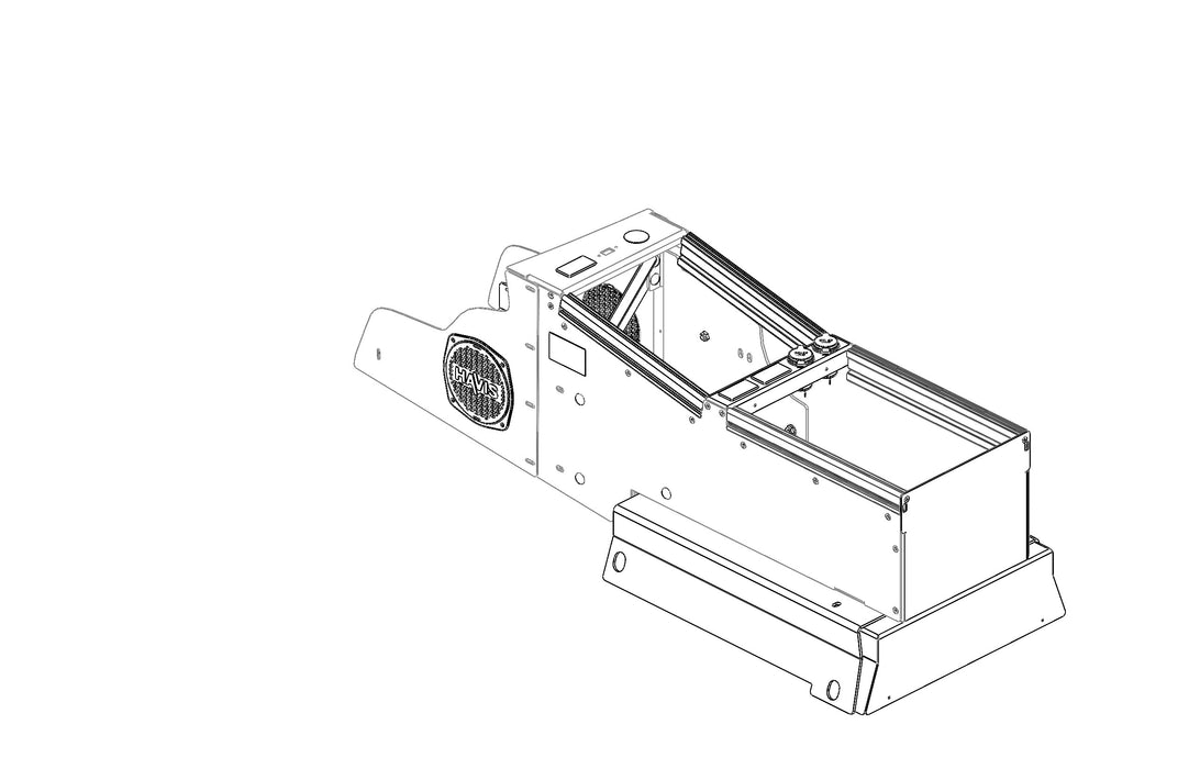 Vehicle-Specific 22″ Angled Console for 2025-2026 Chevrolet Tahoe Police Pursuit Vehicle