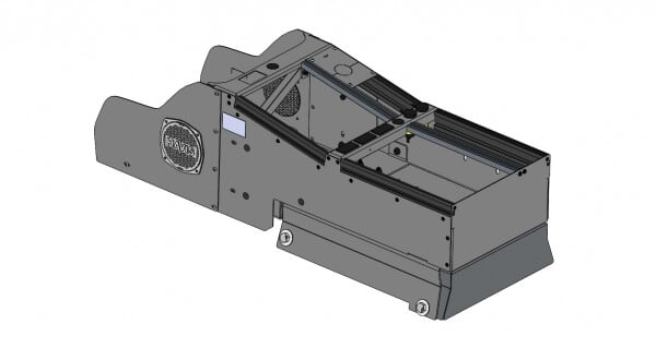 Vehicle Specific 12.5 Wide Medium Height Angled 22 Console For 2021 2023 Chevrolet Tahoe Police Pursuit Vehicle