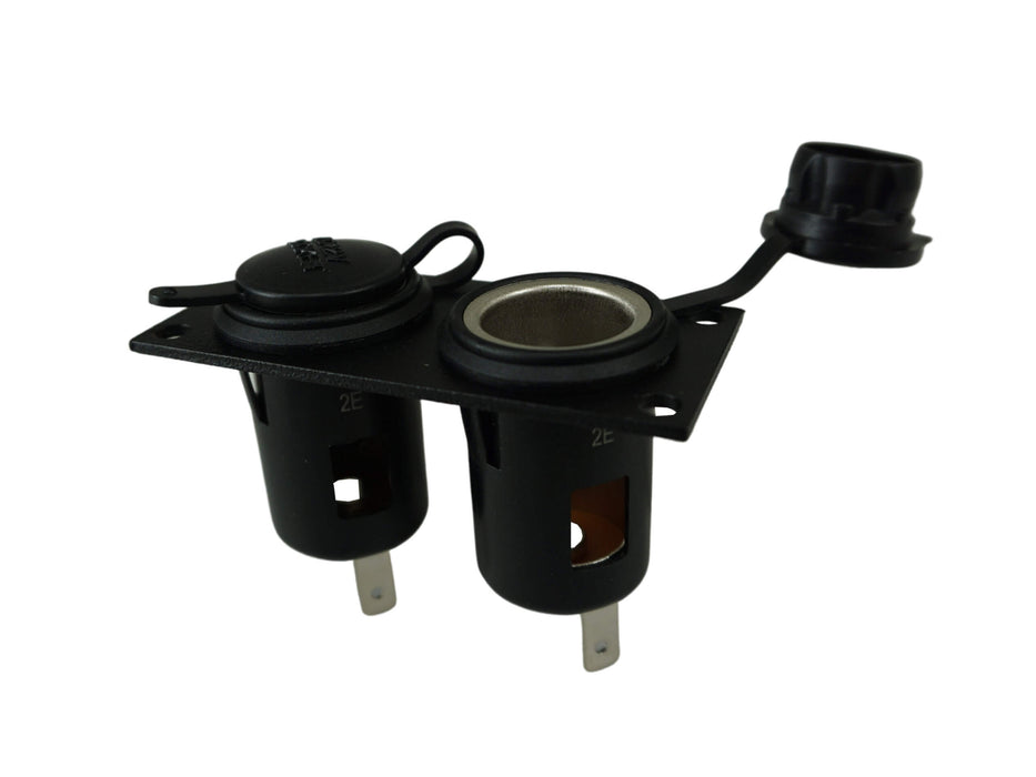 Havis Dual Lighter Plug Socket Bracket w/ 2 Lighter Plugs for Wide VSW Consoles