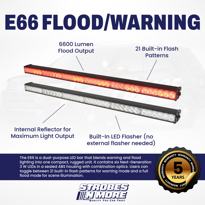 Strobes N' More E66 Flood/Warning LED Stick