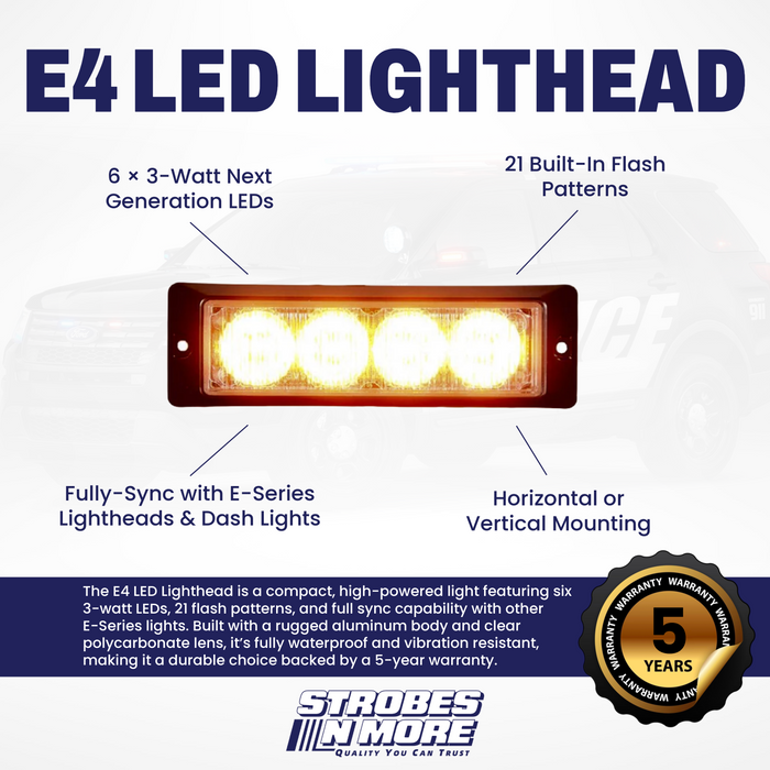 E4 LED Lighthead | Strobes N More
