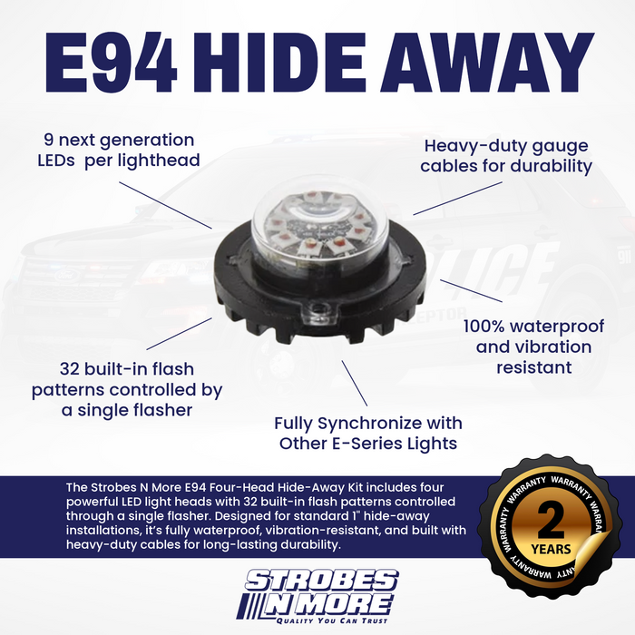Strobes N' More E94 Four Head Hide Away Kit