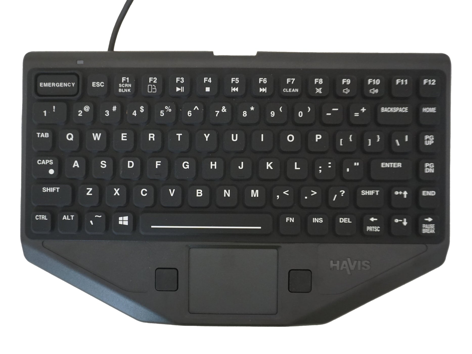 Havis Rugged Keyboard with Emergency Key — Strobes N' More
