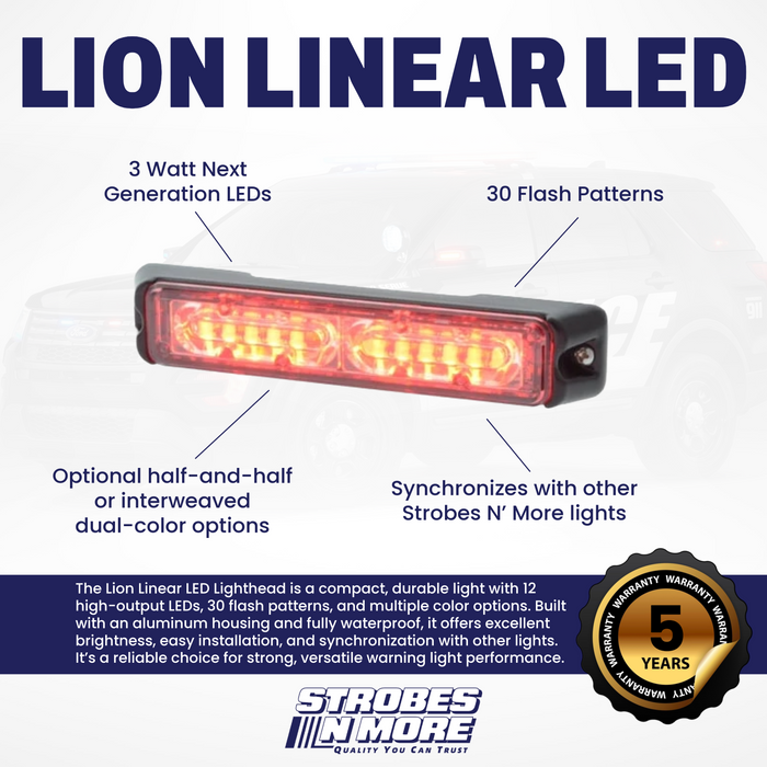 Strobes N' More Lion Linear LED Lighthead