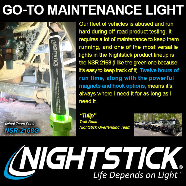 Nightstick Rechargeable LED Work Light - Green