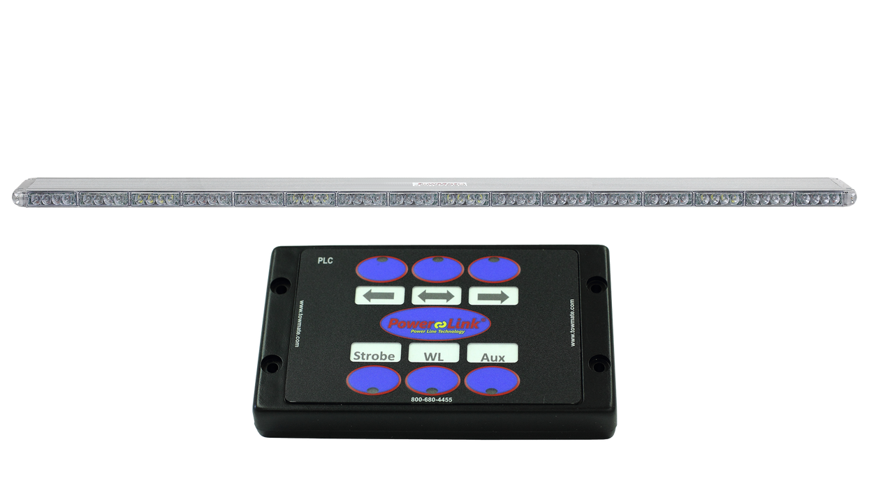 TowMate Fully Populated 69" TowMate Power-Link 2-wire Light Bar W/Wireless S/T/T, Traffic Advisor, And Rear Work Lights For Towing