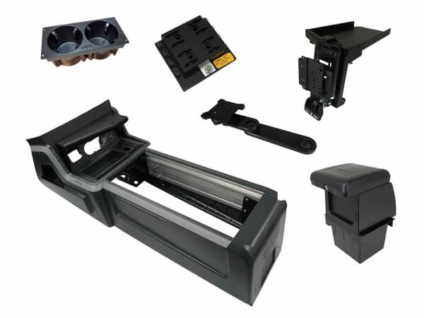 Package  VSX Console With Front Printer Mount For Tablet Docking Stations For 2020 2023 Ford Interceptor Utility