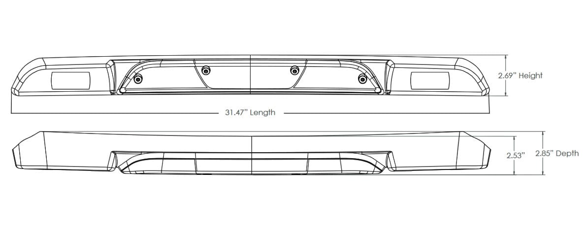 Sound Off Signal 3rd Brake Light Bezel