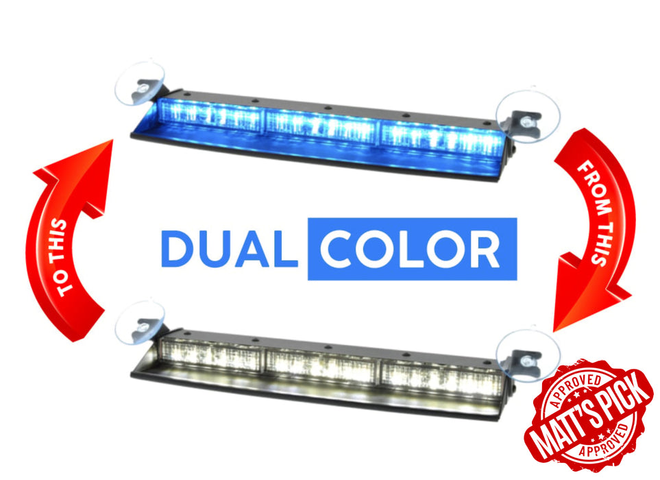 Strobes N' More Triple Threat Dual Color Dash Light