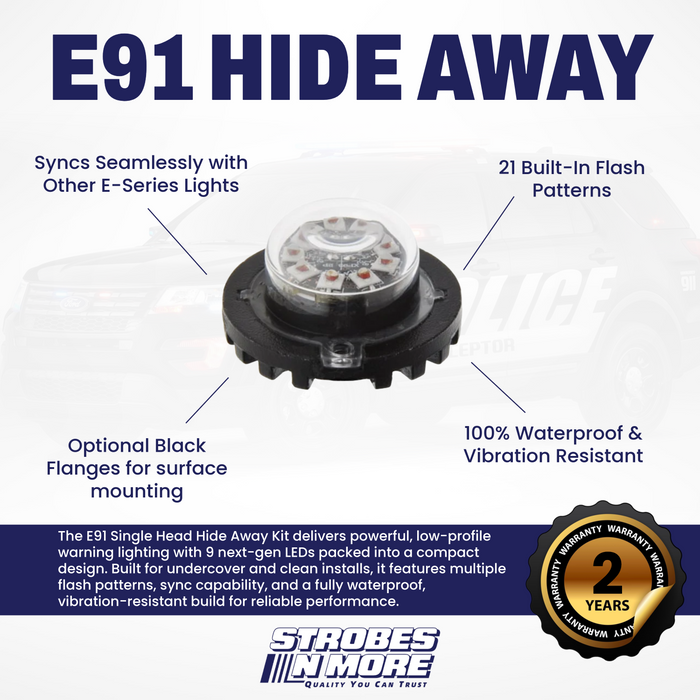 Strobes N' More E91 Single Head Hide Away Kit