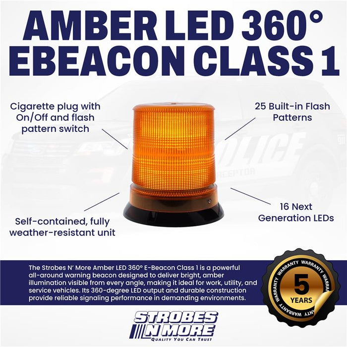 Strobes N' More Amber LED 360° EBeacon  Class 1