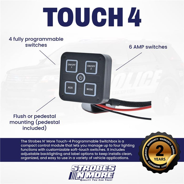 Strobes N More Touch 4 Programmable Switchbox
