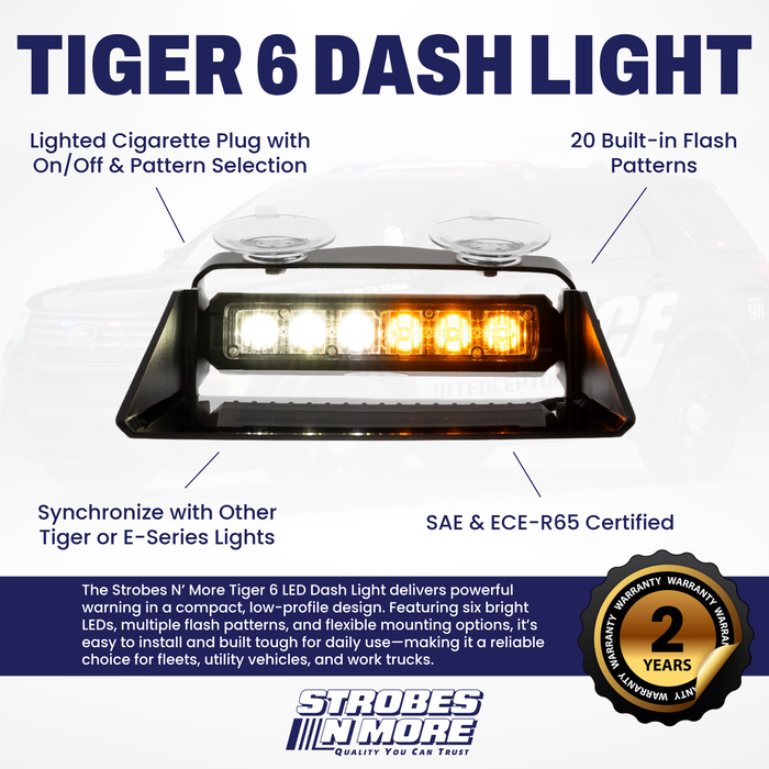 Strobes N' More Tiger 6 LED Dash Light