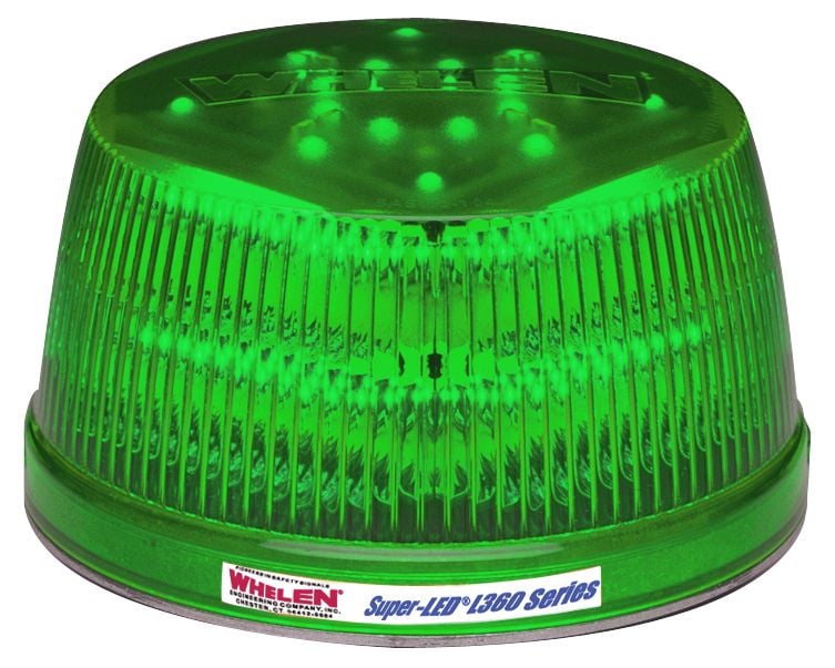 Whelen Green L31 Flat Mount Super LED Beacon