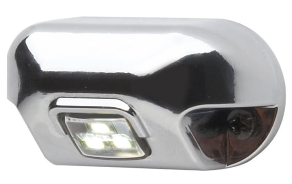 Whelen White Illumination  45 Degree Angled Chrome-Plated Bezel